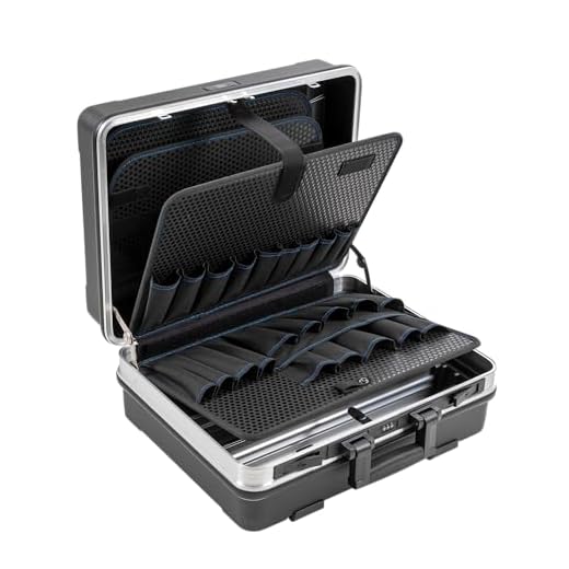 B&W Werkzeugkoffer FLEX mit Werkzeugeinsteckfächern (Koffer aus ABS, Volumen 34,3l, 47 x 36,5 x 20 cm innen) 120.03/P, ohne Werkzeug