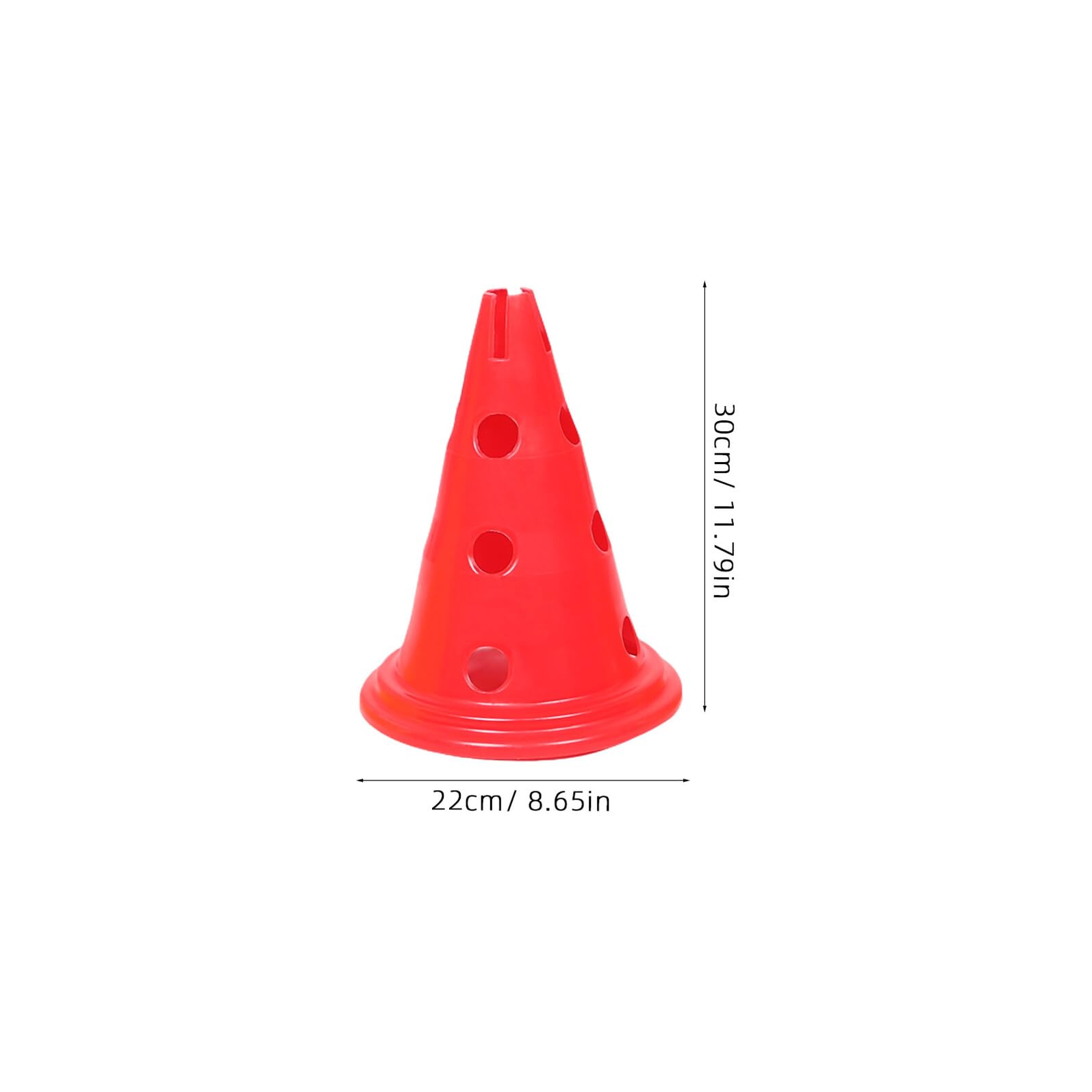 Healvian Set 5 Coni per Agilità in Plastica 30 CM Base Forata Coni per Allenamento Sportivo Calcio e Basket Marcatori per Esercizi di Pattinaggio e Giochi all’Aperto e al Chiuso per