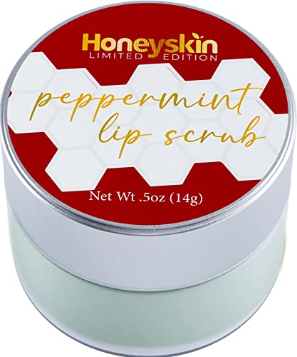 Lip Scrub And Lip Exfoliator - Lip Makeup Remover & Lip Mask Sugar Scrub For Soft And Luscious Lips - Gentle Lip Scrubs Exfoliator & Moisturizer For Lip Care (Peppermint, .5Oz) #TOP1