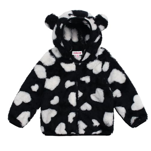 Image of JESKIDS Toddler Girls Boys Fleece Hoody Jacket Zip Up Teddy Coat Warm Winter Outwear