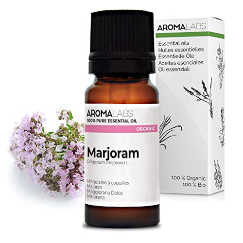 Maggiorana a Coquille BIO (Origanum majorana) - 10 mL - Olio Essenziale Chemiotipizzato e Certificato AB - Sistema nervoso - Aroma Labs - Made in France