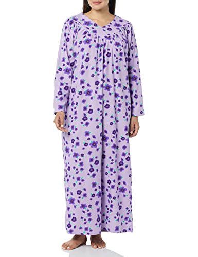 AmeriMark Women Full-Length Flannel Nightgown Pajamas – Ladies Lightweight Warm Cotton Night Gown Nightshirt for Sleeping