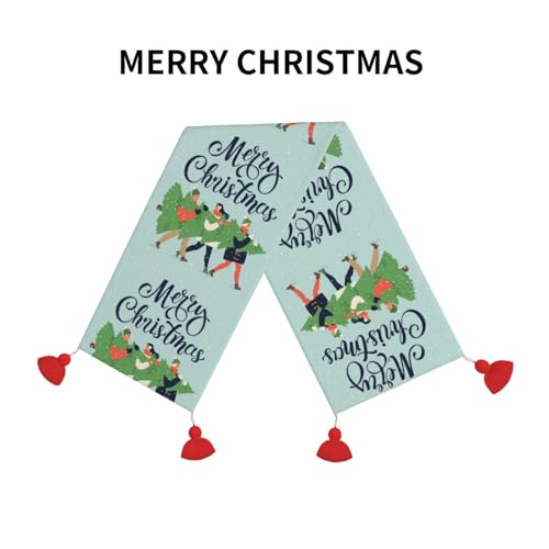 Chemin de table avec pampilles cadeau ideal decoration Noel