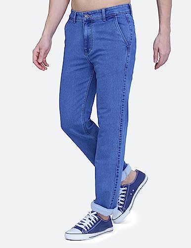 Image of Mid Waist Heavy Weight Stretchable Denim Material Front Cross Pocket Comfort Fit Jeans Pant for Men