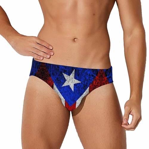 Zakqeik Mexican Flag Men's Swim Trunk Sexy Swim Briefs Bikini Swimsuit Swimwear for Men - Main Image