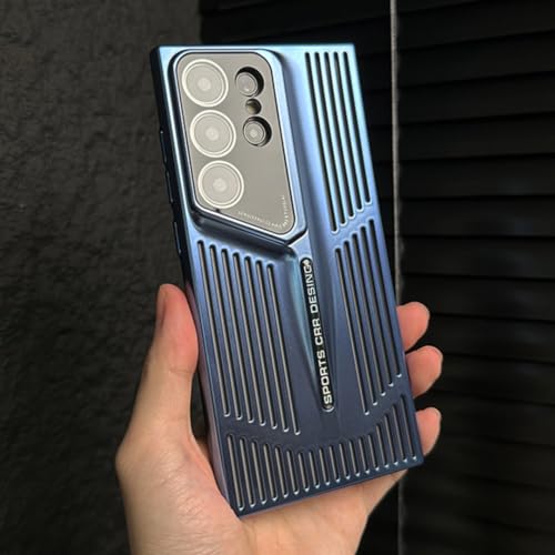 Coque titane Samsung S24 antichoc luxe étui haut de gamme Sierra Blue