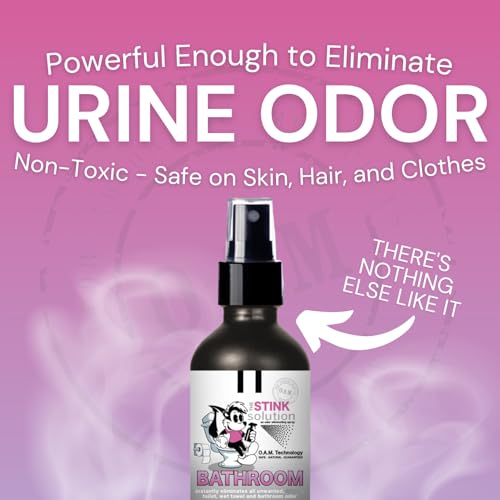 The Stink Solution Bathroom Odor Eliminator Spray Completely & Safely Removes Human Waste, Vomit, & Other Odor Fast | Urine Remover, Toilet Spray, Bathroom Deodorizer - 1 16 oz, 1 4 oz (Shower Fresh)