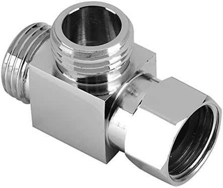3 Way Shower Diverter Valve, 1/2" Brass Chrome Shower Diverter Valve Replacement Kit for Shower Arm Mounted