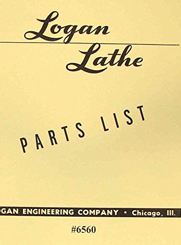 LOGAN 14" Metal Lathe 6560 Parts List Manual