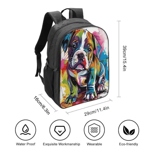 Mochila escolar diseño 3D de French Bulldog para el colegio, actividades de deporte y excursión 2