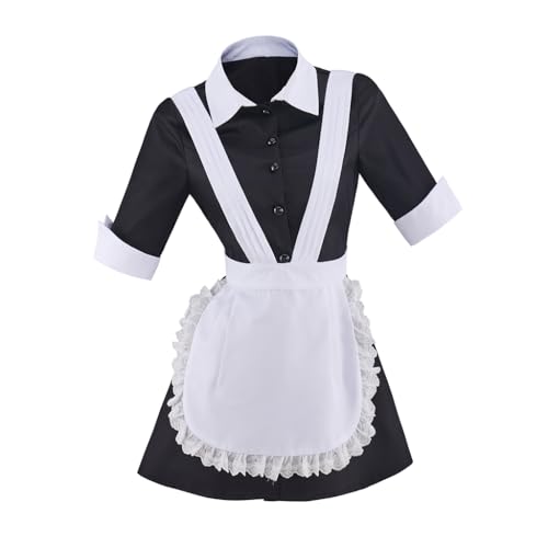 Saniplaycos Women's Horror Show Magenta Costume Maid Apron Costum...