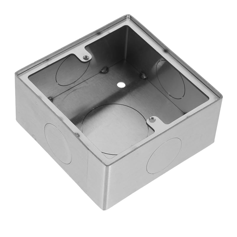 Didiseaon Junction Box: Metal Electrical Outlet Surface Mounted Fire-Resistant Receptacle Box for Wall Switches and Socket Panels for Home and Office and Commercial Use