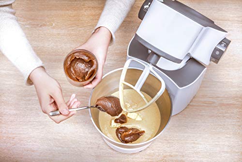 Moulinex Wizzo Robot Pâtissier, Bol Inox 4L, Kit Patisserie, Fouet Flex Breveté, Puissance 1000 W, Gâteaux, Quiches, Pizzas QA310110
