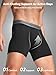 DAVID ARCHY Men's Underwear Boxer Briefs 4 Pack Ultra Soft Breathable Moisture-Wicking Viscose with Fly Pouch Tagless No Roll Black