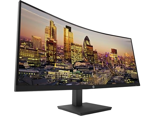 Image of HP P34HC G4 Curved 34 inch 3440 x 1440 2K WQHD LCD Monitor 2-Pack Bundle with Built-in Speakers