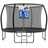 SONGMICS Trampolin 305 cm d, Gartentrampolin für Kinder mit Sicherheitsnetz...