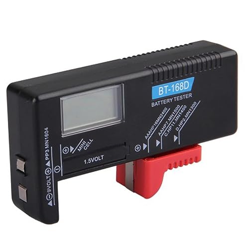 POPETPOP Voltage Tester Bt-168d Battery Checker Universal Digital LCD Auto 9v Aa AAA Battery Tester