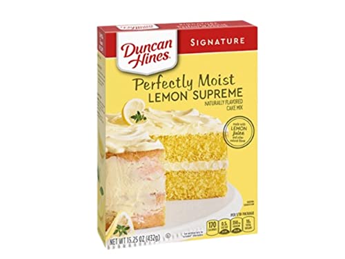 Pudding Poke Cake Bundle Kit With Duncan Hines Cake Mix, Pudding Mix, Sprinkles, Recipe (Lemon) #TOP1