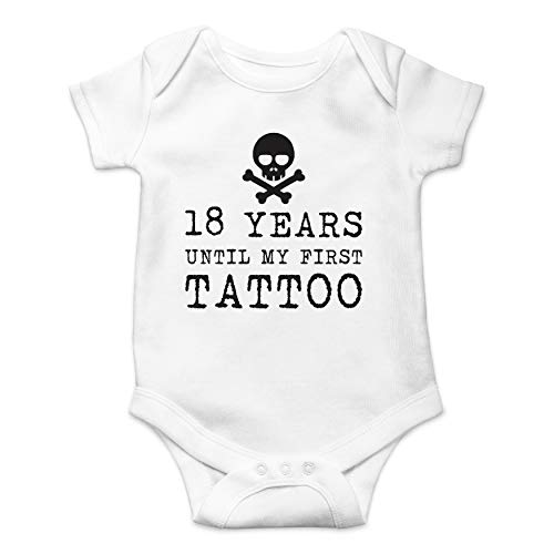Image of 18 Years Until My First Tattoo - Funny Baby Essentials Bodysuit - Newborn Baby Boy Clothes