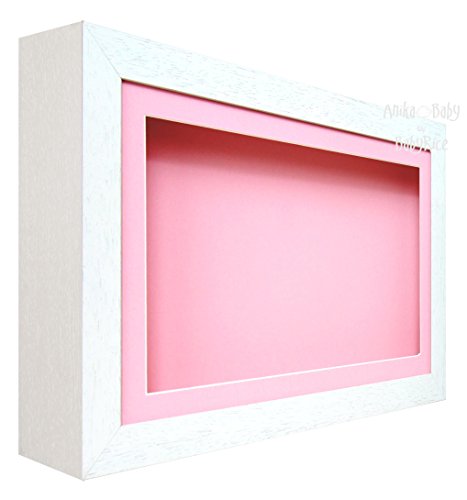 Babyrice Deep Shadow Box Display Wooden Frame - White - For 3D Objects, Art, Ornaments, Hand Foot Casts #TOP10