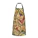Delantal para Hombres Patrón De Cartas De Tarot Colorido Vintage Delantal De Corte De Pelo Ajustables Delantal De Papá Impermeables Delantal Personalizado para Fiesta, Bistro, Cocina, 70X84Cm