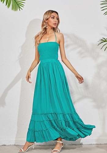 Image of R.Vivimos Womens Summer Boho Sexy Backless Long Dresses