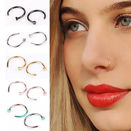 Yellow Chimes Latest Fashion Stainless steel 15 Pcs Combo Multicolor Non Piercing Nose Pins for Women and Girls, Medium (YCFJNP-460STNP-C-MC) - Image 6 thumbnail