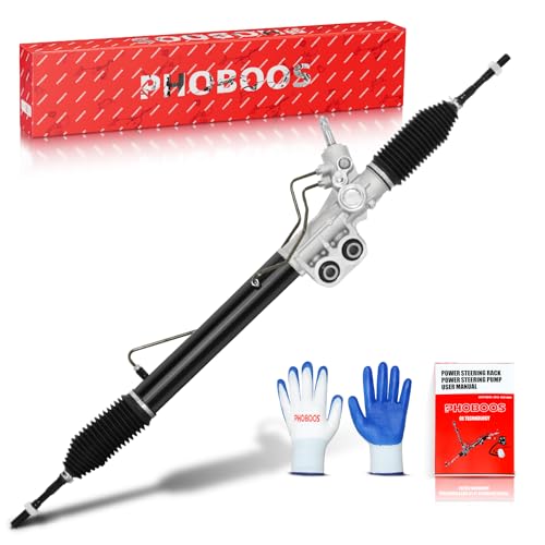 PHOBOOS Hydraulic Power Steering Rack and Pinion Assembly Compatible with Nissan Frontier 2005-2020, Pathfinder 2005-2012, Xterra 2005-2015, 2.4L, 2.5L, 4.0L, 5.6L, New Unit, Direct Fit, Ref. 26-3033