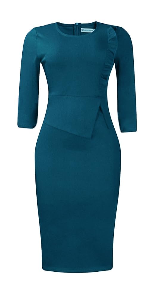 Image of ZVO Midi Dress for Women Church Dress Office Work Bodycon Pencil Dresses