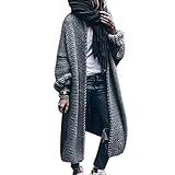 Der Strickmantel besitzt gute Zuschnitt und sieht elegant aus. Sie können ihn im Alltag oder zum Arbeit tragen, sowohl modisch als auch praktisch
