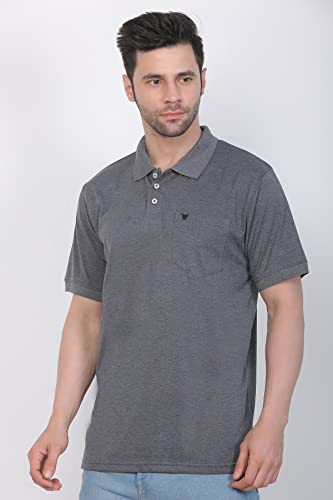 Image of INDIAN PRIDE Men's Trendy Half Sleeve Cotton Regular Fit Polo Neck Solid T-Shirt | Quick Dry | Casual T-Shirt | Polo T-Shirt for Men | Color - Multicolors | (Availabel Size: M - XXL)