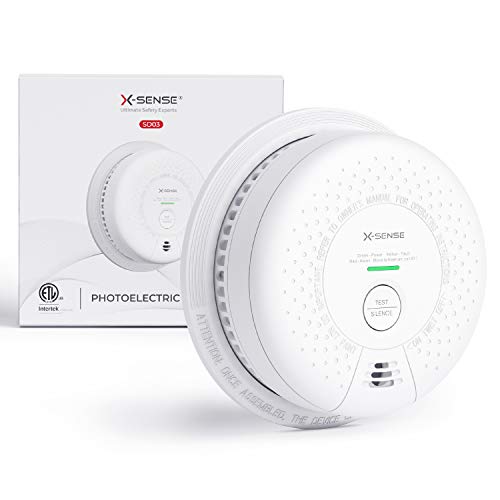 X-Sense Smoke Detector Alarm (Not Hardwired), 10-Year Lithium Battery Fire Alarm with Photoelectric
