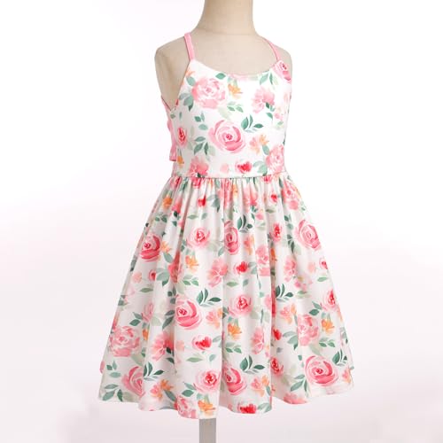 Toddler Summer Dress Little Girls Sleeveless Backless Floral Sundress Casual Tea Party Dresses2