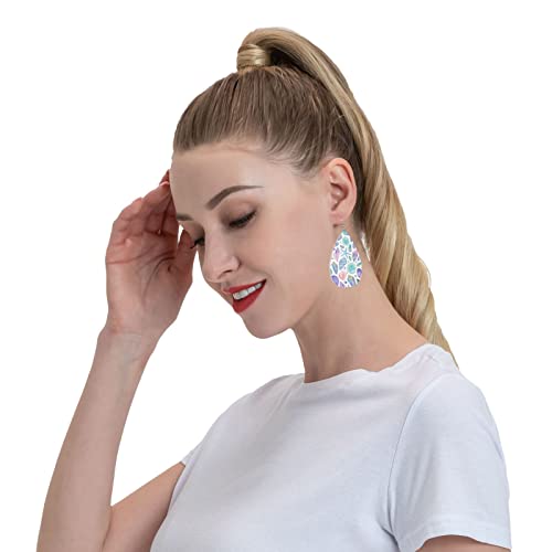 Hieuaoz Grüne Lippen, Leder-Ohrringe für Damen und Mädchen, Paar, Tropfenform, baumelnde Ohrringe, modisch, Valentinstag, Geburtstag, Party, Geschenk, Einheitsgröße, Polyurethan