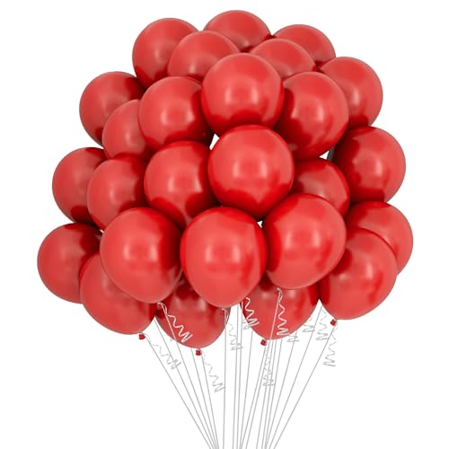 Red Balloons 12 Inch 100PCS Balloons for Balloon Arch Latex Party Balloons for Birthday Graduation Wedding Bachelorette Party Red Christmas Balloons Circus Theme Mexican Party Decorations
