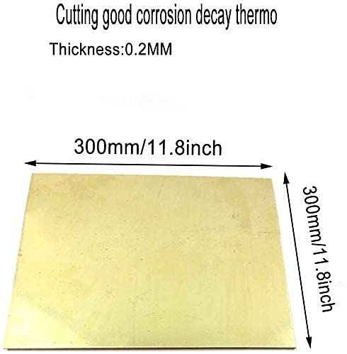 Feuille d'expérimentation laiton H62 plaque cuivre 0.2mm x 300mm - 2