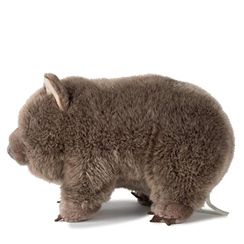 WWF Wombat Plüschtier (28cm) - Realistisch und Lebensecht Gestaltet, Super Weich zum Knuddeln und Liebhaben - Handwäsche Möglich, Grau