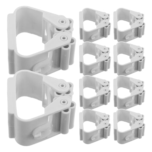 SHINEOFI Soporte de Pared Autoadhesivo para Escobas y Trapeadores, Gancho sin Taladro, Resistente, Color, Paquete de 10 Unidades, Organizador para Cocina, Baño y Lavandería