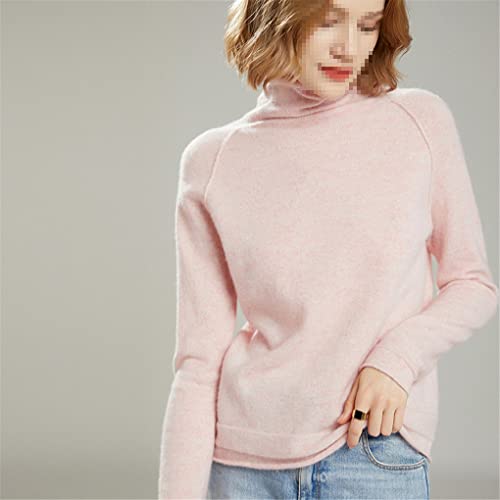 Women Pile Neck Pullover Casual Knit Tops Fall Winter Women's Jacket Light and Warm Wool Sweater2