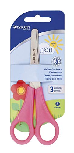 Preisvergleich Produktbild Westcott Kinderschere, Rechtshänder, Mit Lineal, rosa, 2 Stück