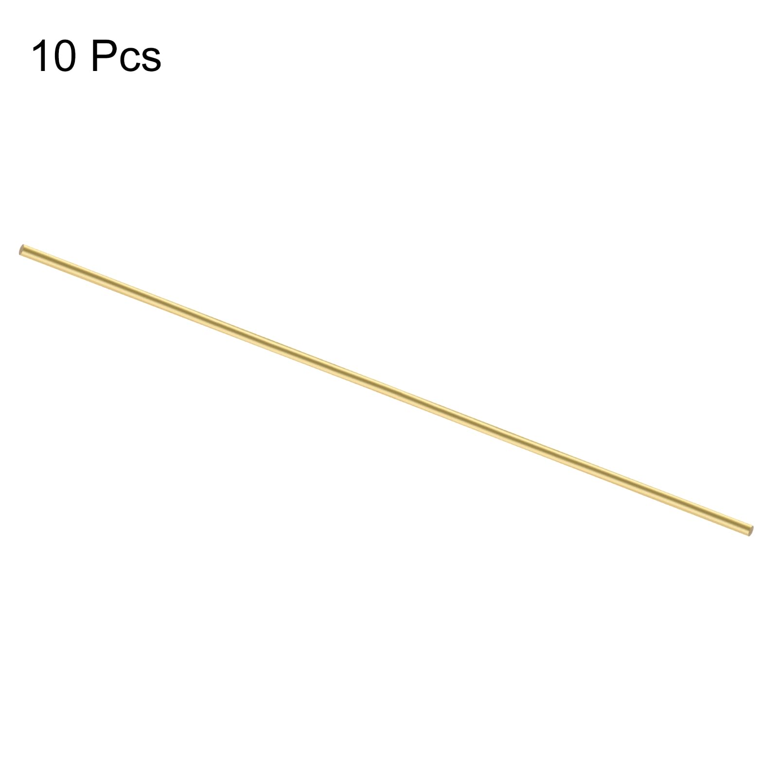 QUARKZMAN 10 Stück Messingstangen 5mm x 300mm Messing Vollmaterial Rundstab für Messergriffe Pin DIY Handwerk Modellflugzeug