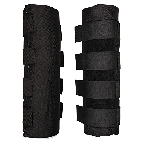 Dura-Tech Quick Wrap No Bow Leg Wraps for Horses | Size 14" | Color Black | Exceptional Leg Coverage | Versatile Use | Secure and Easy Application | Sold in Pairs