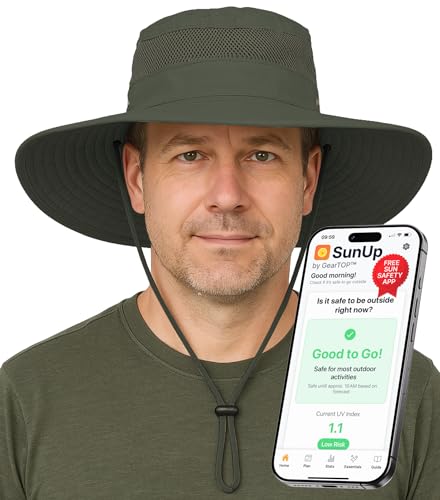 GearTOP Safari Hat for Men Sun Hats for Women UV Protection UPF 50+ Fishing, Gardening,...
