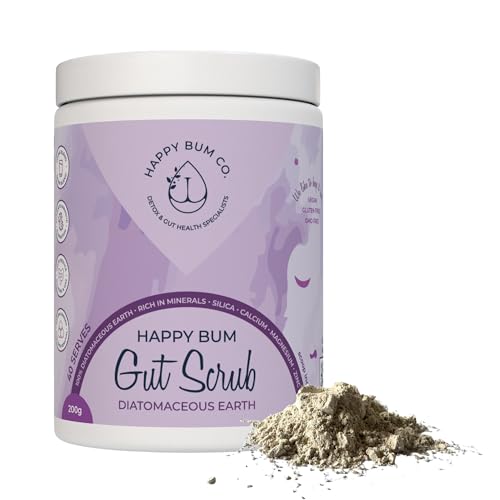 Happy Bum Gut Scrub - Diatomaceous Earth Food Grade for Humans | Mineral Powder Supports Gut Health,...