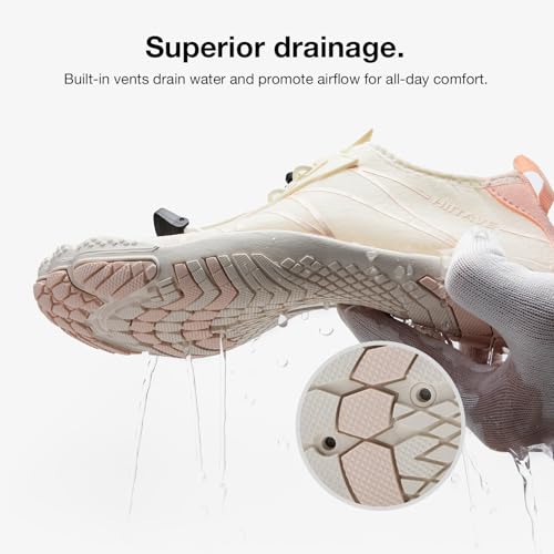 Image of hiitave Womens Water Shoes Quick Dry Barefoot for Swim Diving Surf Aqua Sports Pool Beach Walking Yoga