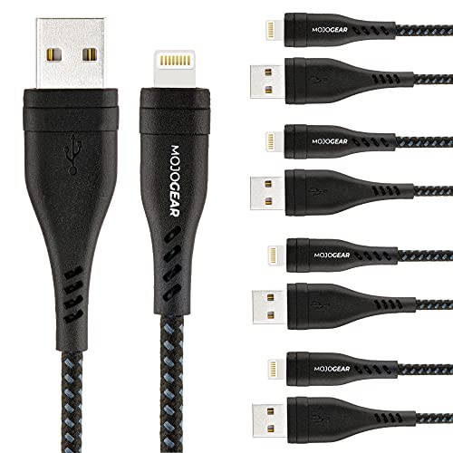 Cable Lightning a USB MOJOGEAR paquete de 5 unidades para cargar iPhone y iPad