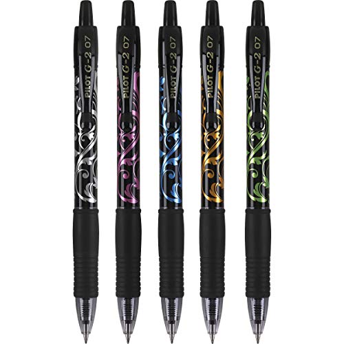 PILOT G2 Premium Rolling Ball Gel Pens, Fine Point 0.7mm, Assorted Inks, 5-Pack - image 4