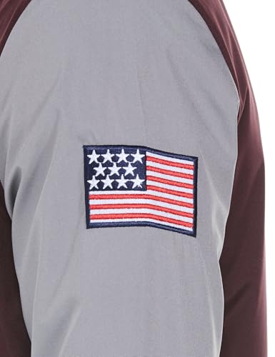 Image of Qube By Fort Collins Men's Polyester Standard Length Regular Fit Lightweight Varsity Jacket - Stylish, Comfortable, and Winter-Ready