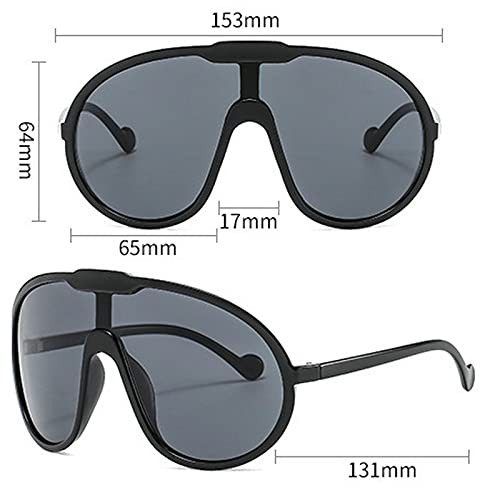 Oversized One Piece Sunglasses For Women Men Fashion Vintage Sun Glasses Punk Large Frame Eyewear UV400 Shield Goggles4