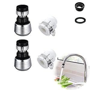 2 Stk 360° perlatoren für wasserhähne, wasserhahn aufsatz, Für Küche Wasserhahn sieb, wassersparer für wasserhahn,Kann für die meisten Wasserhähne verwendet werden